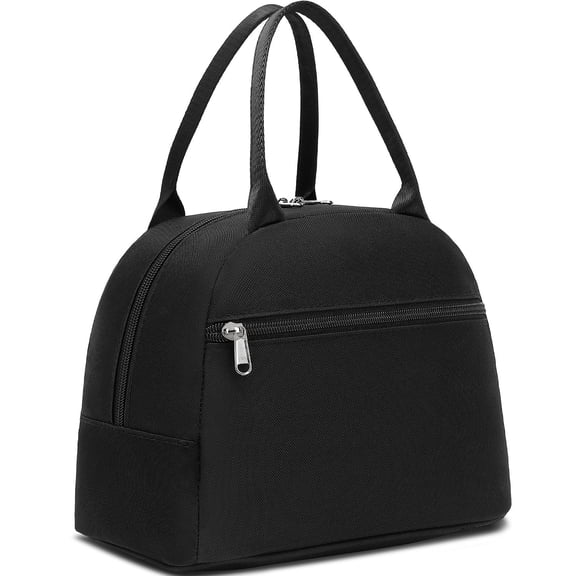 Lunch Box for Women, Insulated Reusable Cooler Lunch Bag, Small Lunch Bag for Work Travel, Black