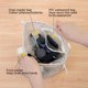 thumbnail image 4 of Fasiaou Mesh Beach Bags for Men Women -Travel Tote Bag Plus Waterproof Sandproof Tote Bag, Black Beach Basket & Gift Shoes Bag, 4 of 6