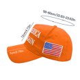 thumbnail image 4 of 2024 MAGA Donald Trump Hat Dome Sunshade Béisbol Americana () Naranja, 4 of 6