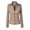 WJC877-KHAKI, variant on Made by Johnny Women's Vegan Leather Motorcycle Jacket M COFFEE