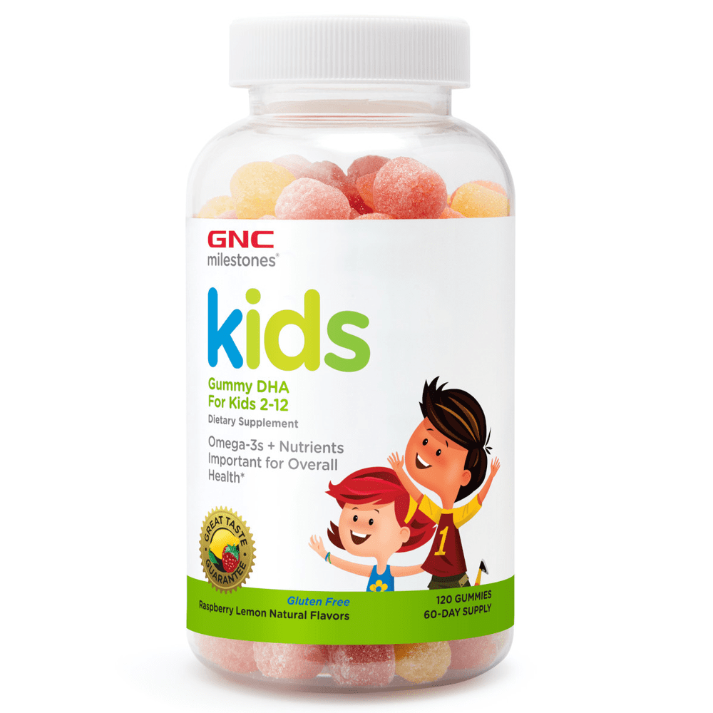 KIDS DHA OMEGA3 Gummies, 120 Gummies, with Vitamin D3, Brain Health