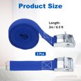 thumbnail image 2 of 2 Piezas de Correa de Amarre con Hebilla 1" x 6.5 pies Correas de Ajuste con Hebilla de Camión Carga de hasta 330 lbs para Motocicleta, Carga de Camión, Equipaje, Azul, 2 of 7