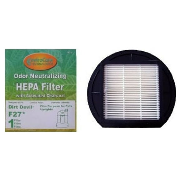 Royal Dirt Devil F 27 Exhaust Pleated w/activated Charcoal HEPA Vacuum Filter, Purpose for Pets bagless all Upr