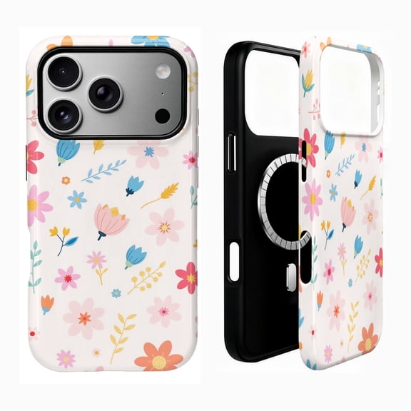 SKLYDDI Cute Aesthetic Floral Case for iPhone 17 Pro Max, Compatible with MagSafe - 234