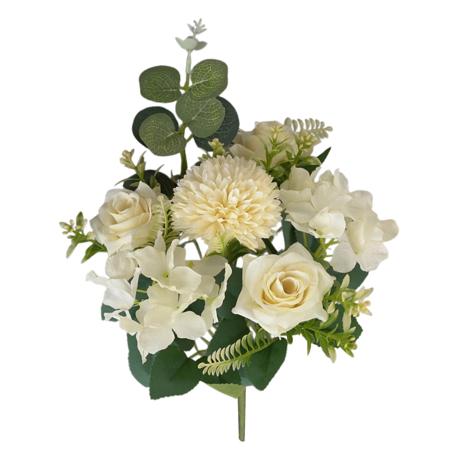 Silk Artificial Flowers for Outdoors, Simulated Fake Flowers in Vase, Artificial Flowers with Stem for Home Wedding Party Holiday Decorations(White)