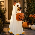thumbnail image 4 of XGFHYJEH Halloween Decor, Halloween Decorations Indoor, Halloween Light Up Ghost Dog Statue With Pumpkin Candy Bucket Glowing Ghost Figure Outdoor Waterproof LED Decor For Front Yard Porch Garden, 4 of 6