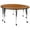 Oak, variant on Flash Furniture Emmy 2 Piece Mobile Emmy 60" Circle Wave Flexible Grey Thermal Laminate Adjustable Activity Table Set