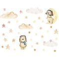 thumbnail image 1 of Conjunto de pegatinas de pared ZHCH nubes luna perros decoración, 1 of 5