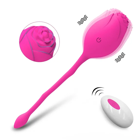TLUDA Wireless Rose Vibrator Toy Rose Love Egg Vibrating Egg Kegel Balls Wireless Remote Control Sex Toys Red