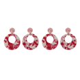 thumbnail image 2 of sweethay Pendientes de araña de acrílico hueco gran oreja gota aro joyería exagerada colgante pendiente mujeres niñas accesorios de boda Rojo blanco 2Conjunto, 2 of 6