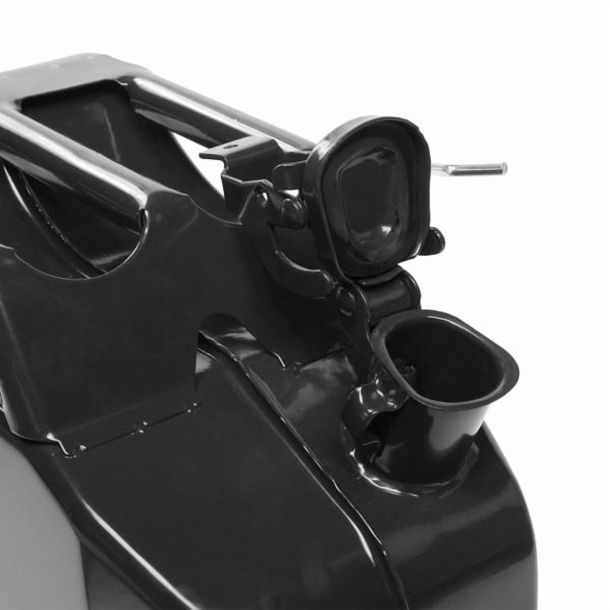 20L Portable Fuel Storage Can with Spout, Black, High-Grade Material Lightweight for Petrol/Diesel/Oil