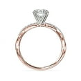thumbnail image 2 of 0.75 Ct Round Cut Stunning Solitaire Natural Diamond Proposal Ring for Ladies Solid 14K Rose Gold Size 3 (F-G/VS1) by Diamond-Capitals, 2 of 8