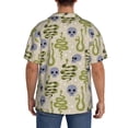 thumbnail image 5 of Vsdgher Skull Snake Print Men's Wrinkle Free Untucked Cuban Shirt Business Casual Button Down Shirts Short Sleeve Shirt, 5 of 7