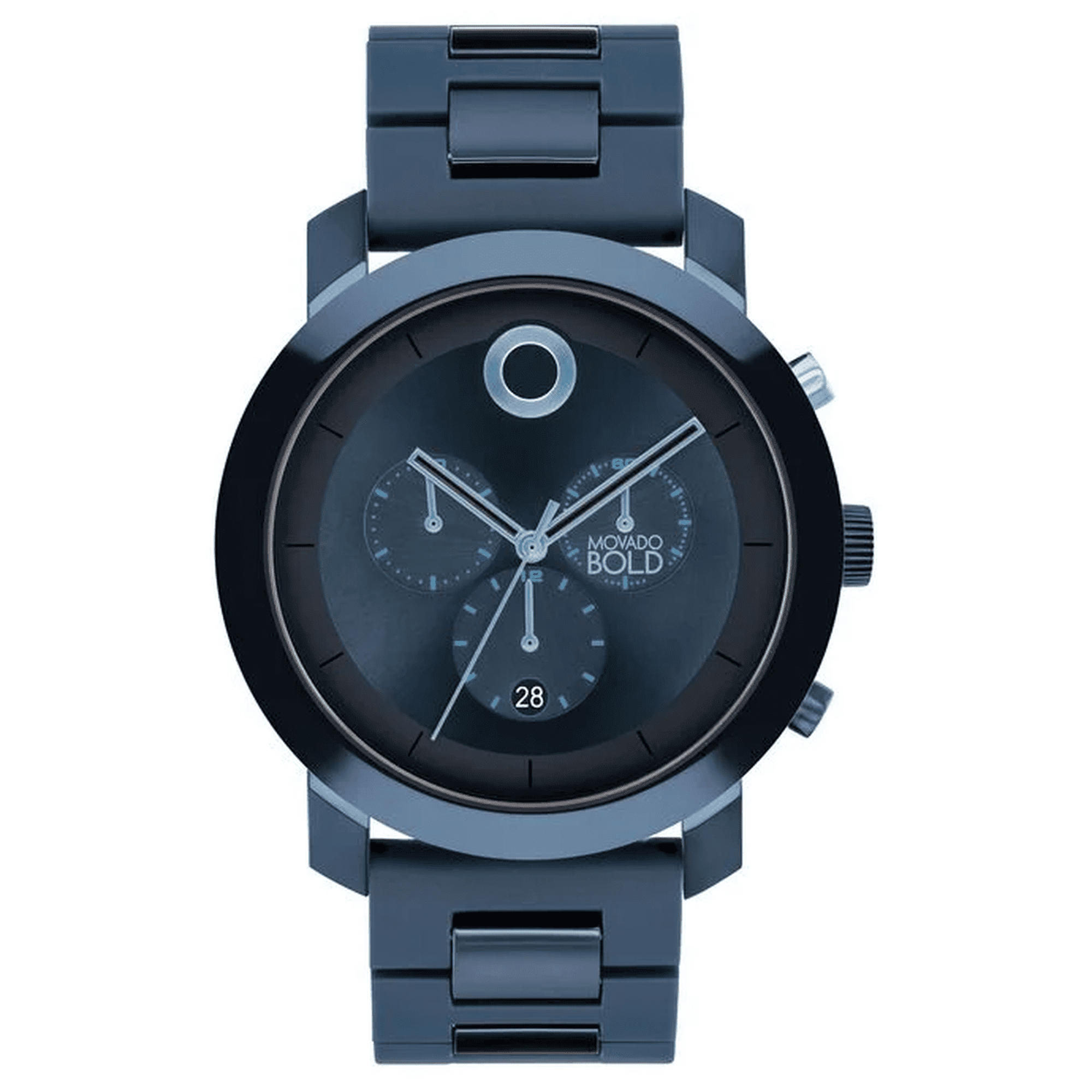 Movado 3601066 Chronograph Dial Blue Stainless/Composite Bracelet Mens Watch