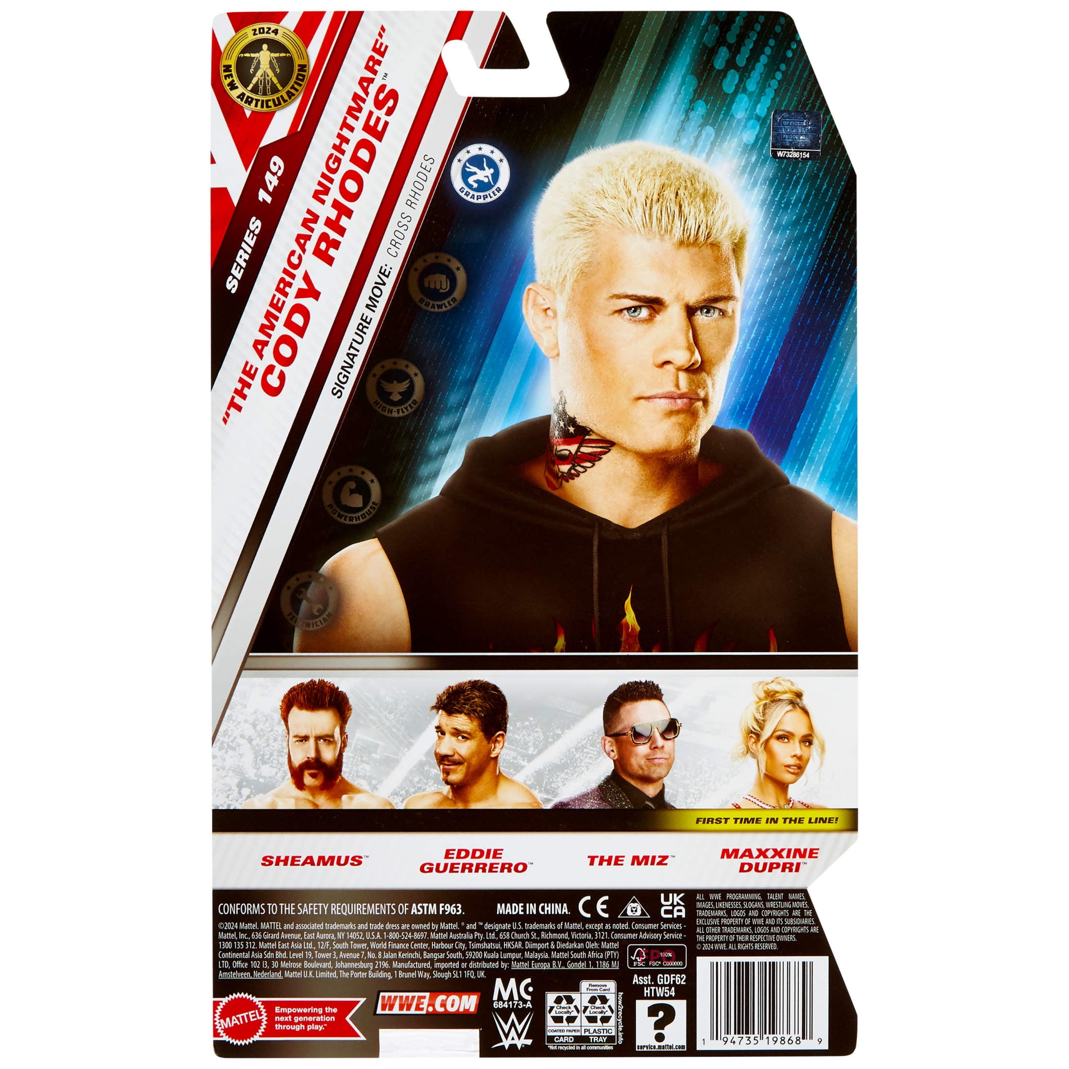 WWE Cody Rhodes Action Figure, 6-inch Collectible Superstar with Articulation & Life-like Look