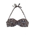 thumbnail image 5 of LASCANA Women's Leopard Cheetah Print Bandeau Bikini Swimsuit Top Bra Sizing, 5 of 6
