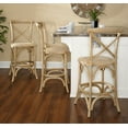 thumbnail image 2 of Linon Kershaw X-Back Counter Stool, 24.5" Seat Height, Gray Wash Finish, 2 of 5