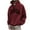 Wine 15003, variant on OWMEOT Men's Fleece Hoodies LOS ANGELES Printed Hoodie Pullover Tops Casual Letter Hooded Sweatshirts with Pocket