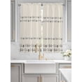 thumbnail image 2 of Vintage Botanical Living Room Curtains 2 Panel, Herb on Beige Leaves Retro Country Cafe Window Treatment, Extra Long Farmhouse Bedroom Bathroom Kitchen Curtains Drapes 104"x72", 2 of 6