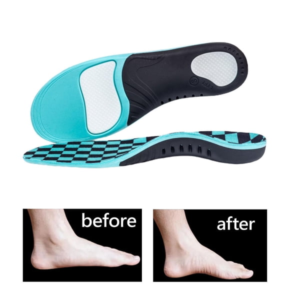 Plantillas ortopédicas para zapatos, plantillas acolchadas, plantillas funcionales, cómodas y versátiles, plantillas deportivas para correr para dedos Azul Adultos M