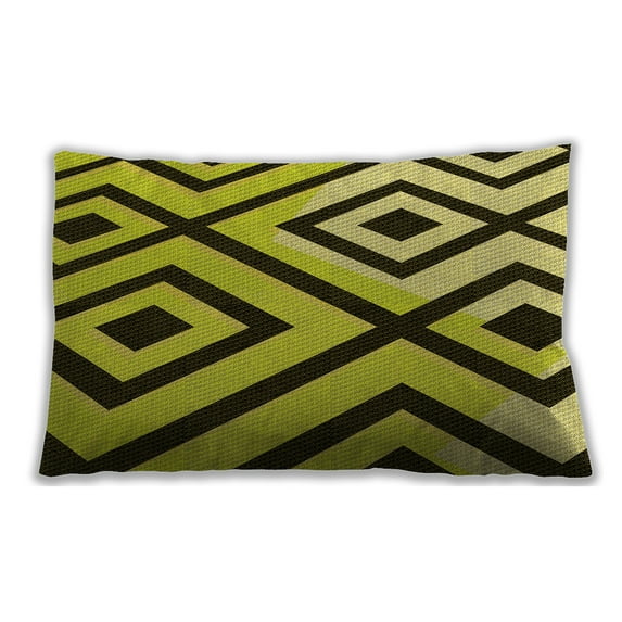 Ahgly Company Outdoor Rectangular Contemporary Lumbar Throw Pillow, 13 inch by 19 inch