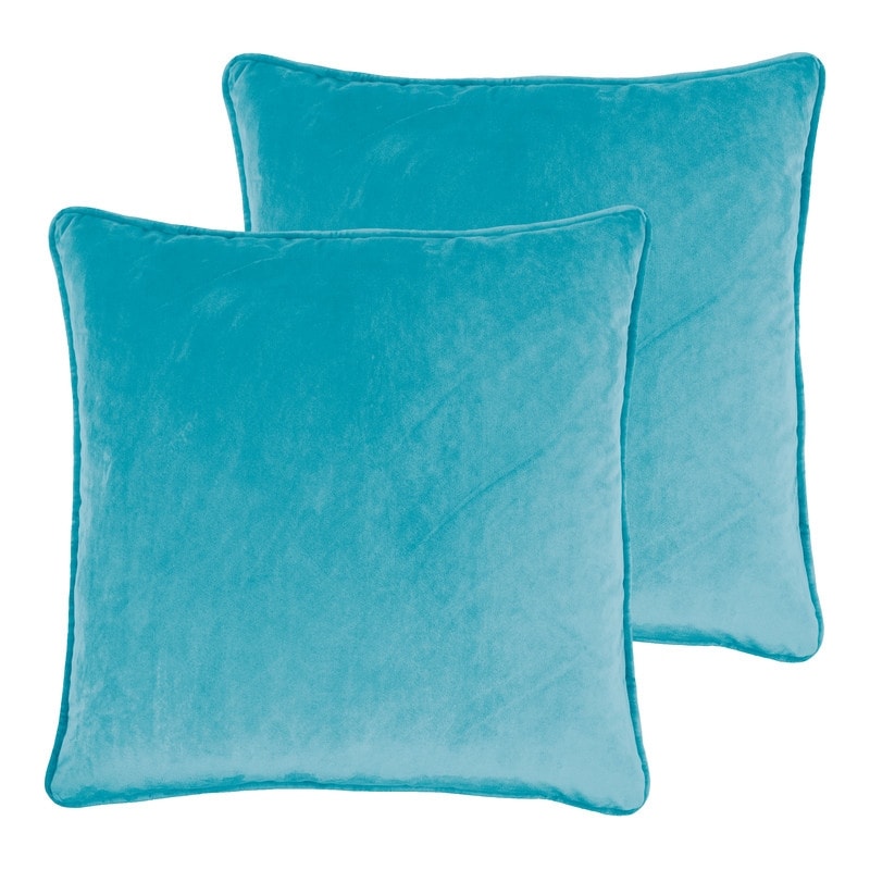 Sherry Kline Elite Velvet Corded-Edge Pillow Covers, Decorative Throw Pillow Covers for Your Living Room and Bed (Set of 2, Black, 24x24)