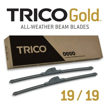 TRICO Gold 2 Pack All Weather Automotive Replacement Wiper Blades 19 and 19 Inch (18-1919)