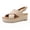 Beige, variant on OAVQHLG3B Women's Summer Trendy Shoes Platform Open Toe Anti-Slip Wedge Sandals Cross Strap Peep Toe Linen Rope Sandals