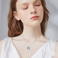 thumbnail image 6 of ICTPTOSL Mother's Day Gifts for Women, 925 Sterling Silver Circle Necklace with Austrian Crystal, Jewelry Gifts for Women Mother Wife, 6 of 6