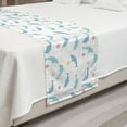 thumbnail image 2 of Dolphin Bed Runner, Rhythmic Playful Big Fish with Balls in Outline Style and Pastel Colors, Decorative Accent Bedding Scarf for Hotels Homes and Guestrooms, King, Multicolor, by Ambesonne, 2 of 2