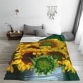 thumbnail image 5 of Pofeuu Sunflowers in Bucket Print Ultra-Soft Micro Fleece Blanket,for Bed Or Sofa,All Season Throw Blankets Flannel Blanket-50"x40", 5 of 7