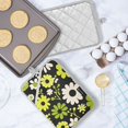 thumbnail image 5 of Yayeee Pot Holders Kitchen Heat Resistant with Pocket 7"x9.8" Cotton Oven Cooking Hot Pads, Green Flower Pattern, 5 of 7