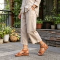 thumbnail image 5 of Byworldtasic Women's Comfort Wedge Sandals Open Toe Hook and Loop Adjustable Strap Platform Walking Sandals, 5 of 6