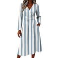 thumbnail image 3 of Women's Summer Maxi Dresses Spring Fall Plus Size V Neck Flowy a Line Dress Elegant Formal Wrap Dress, 3 of 5