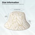thumbnail image 3 of Fotbe Elegant Gold Leaf Pattern Sombrero Tipo Pescador con Estampado – Sombrero de Sol de Algodón de Moda para Playa, Golf, Pesca, 3 of 6
