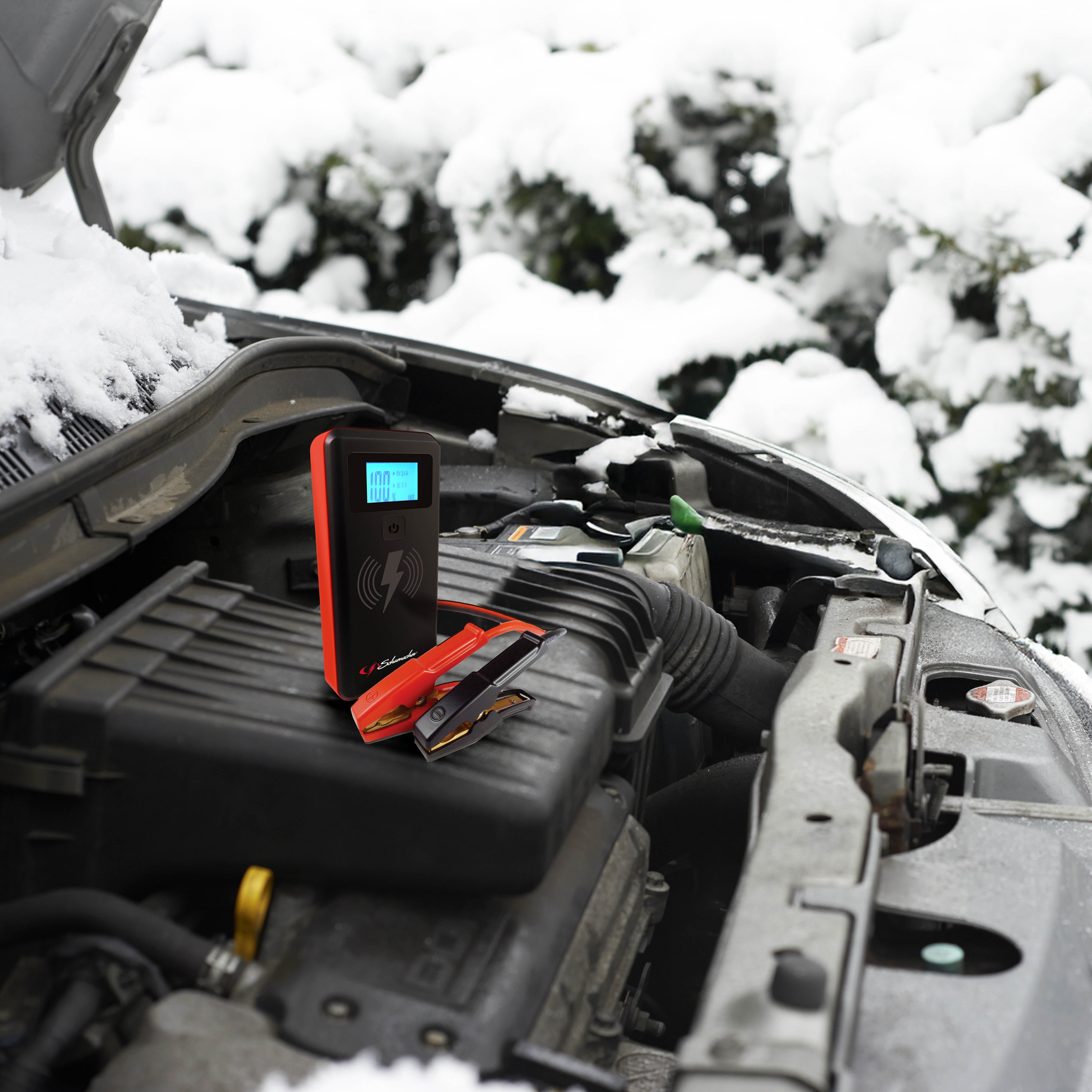 Schumacher Electric 1200A Lithium Car Battery Jump Starter and Power pack/Jump Box, Wireless/USB Charging, 12V Sport, Auto, Marine Batteries, SL1517