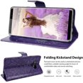 thumbnail image 3 of For Samsung Galaxy Note 9 Mobile Phone Case Protective Cover Leather Pu Wallet Flip Case Flower Pattern Folding Cover Sunflower - Purple, 3 of 7