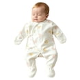 thumbnail image 6 of Newborn Preemie Boys Girls Underwear Pajamas Rompers Home Clothes Footed Sleeper Gown With Mitten Footed For 0 6 Months White Rompers Baby Gift, 6 of 8