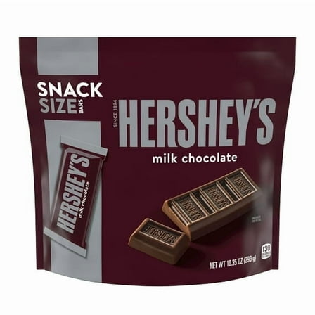 Hershey's Milk Chocolate Snack Size Candy, Bag 10.35 oz - 2 pack