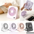 thumbnail image 2 of Small Portable Fan Rechargeable | Portable Desk Fan for Office Home Camping Travel | Foldable Usb Personal Cooling Fan White, 2 of 7