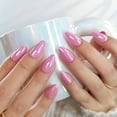 thumbnail image 2 of SHANGMENG Soft Gel Press on Nails Pink Short Almond Press on Nails, Naturally Stick on Nails in 32PCS Reusable Fake Nails Kit with Glue,Aurora Pink, 2 of 9