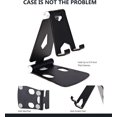 thumbnail image 2 of 2Pack Cell Phone Stand for Angle Height Adjustable Desk Sturdy Aluminum Metal Phone Holder for iPhone,Ipad, Mobile Phone, All Android Smartphone,Desktop, 2 of 4