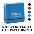 thumbnail image 2 of Printtoo Not Negotiable Ac Payee Only Self Inking Rubber Stamp Pre-Inked Office Stamp- Home Office Business Stationery, Green- 42 x 9 mm, 2 of 7