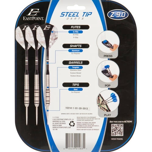 Details about   EastPoint Sports Z-9.0 Tungsten Dart Set with Deluxe Case New 