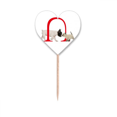 thumbnail image 1 of Beso de amor de mascotas Gatos Perros Etiqueta del corazón de la bandera del palillo de dientes, 1 of 3