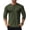 Army Green, variant on Mens Henley Casual Stylish Long Sleeve Shirts Lightweight Button T-Shirts