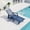 Navy Blue, variant on HDPE Patio Chaise Lounge Chair, Outdoor Reclining Pool Chair w/ Adjustable Backrest, for Patio, Deck, Backyard White