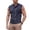 Navy, variant on XFeng Men's Ribbed Sleeveless Henley Tank Top, Stand Collar Casual Muscle Shirt