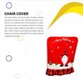 thumbnail image 3 of Toystoory Funda para silla de comedor de Navidad, gnomo de dibujos animados, funda para asiento de Papá Noel, protección para muebles, Antimacassar, Kits de decoración para fiestas Papá Noel rojo Toystoory HA070237-01B, 3 of 6