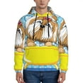 thumbnail image 2 of Bingfone Dog Takes A Bath In The Bathtub Men'S Drawstring Hoodie Long Sleeve Pocket Sweatshirts-Small, 2 of 9